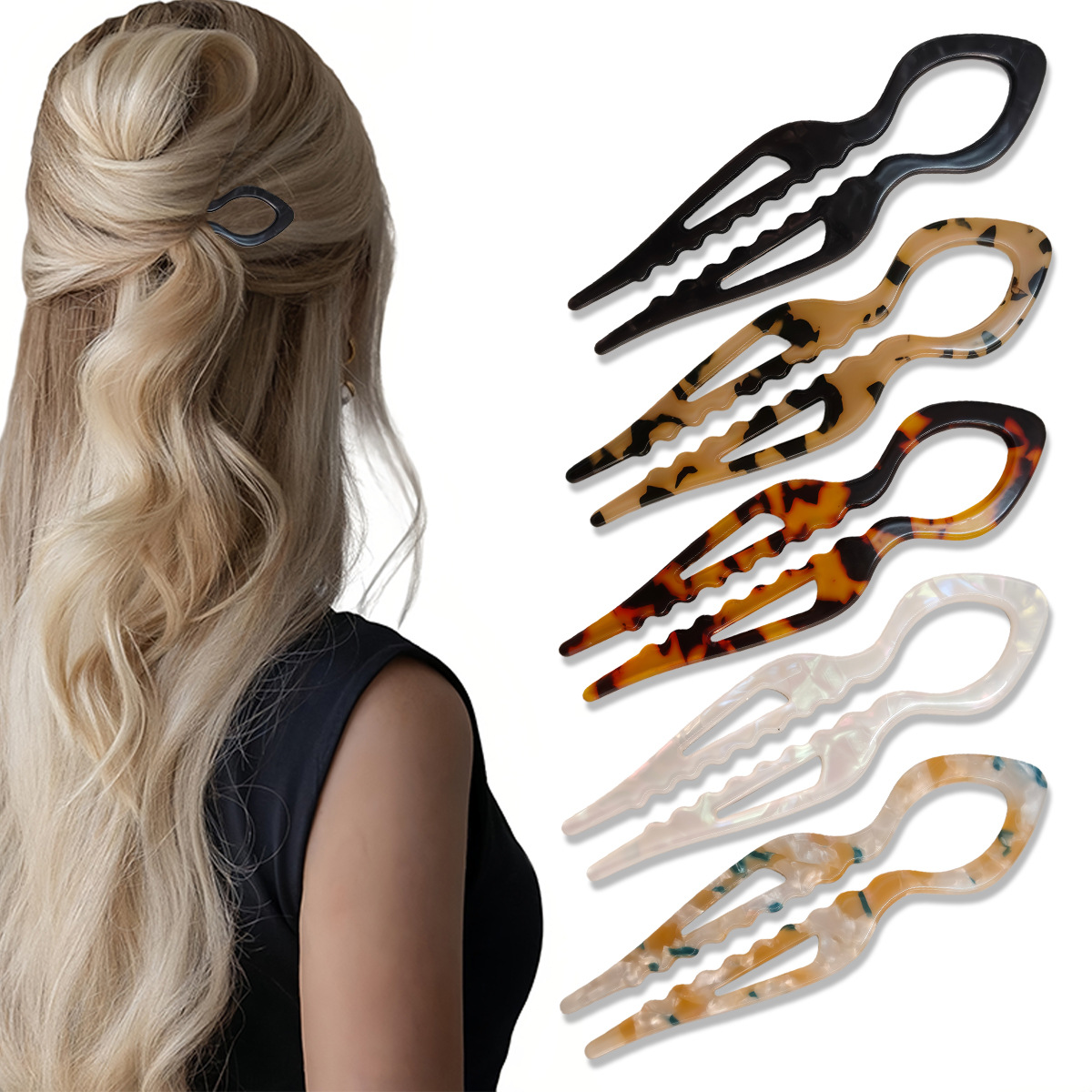 Women Accessories Trending - U Şeklinde Saç Tokaları Kaplumbağa Kabuğu