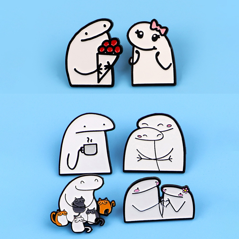 Women Accessories Drawing - Karikatür Çizgi Figür Çizimleri Yaka İğneleri