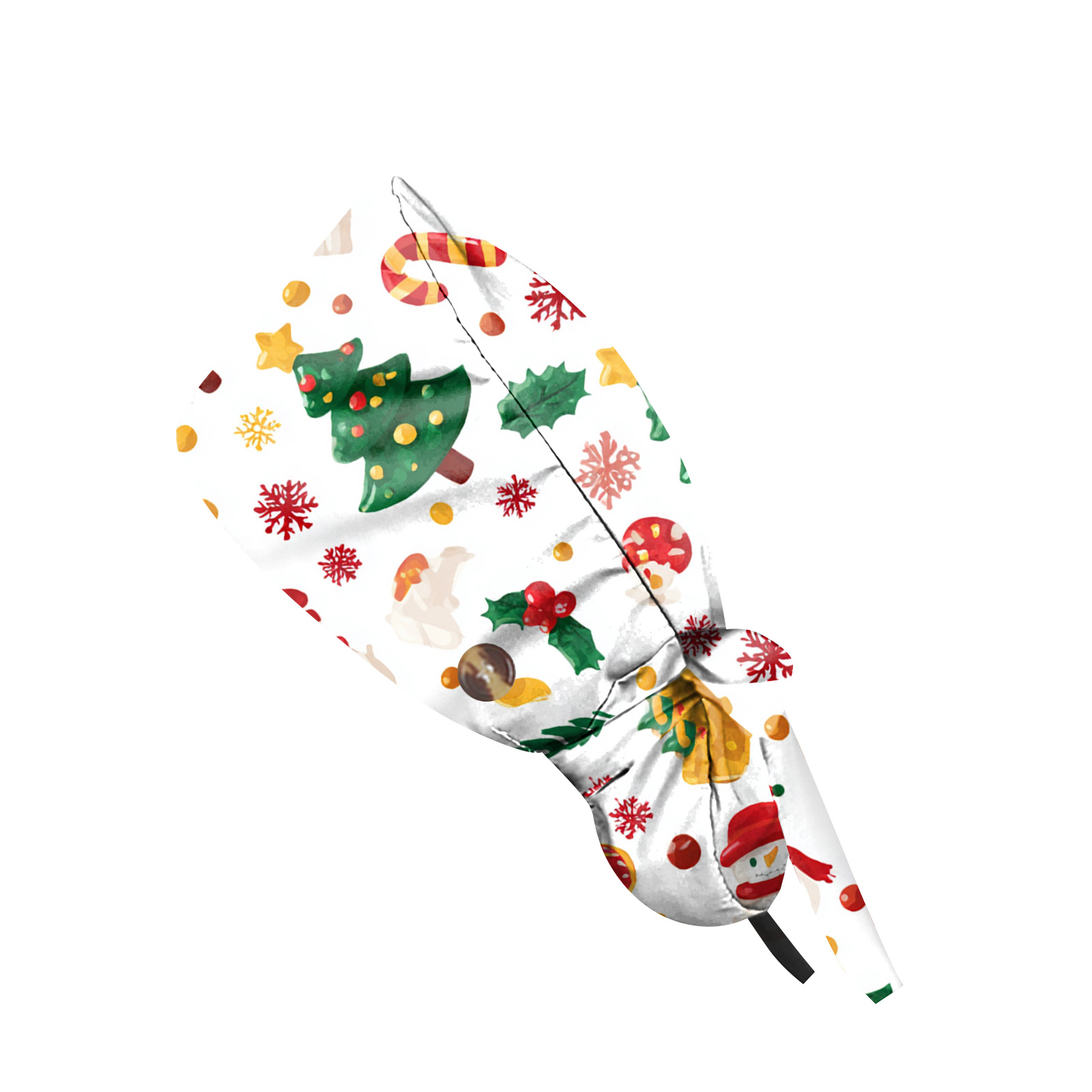 Women'S Work Accessories - Noel Temalı Baskılı Cerrahi Eczane Başlığı,