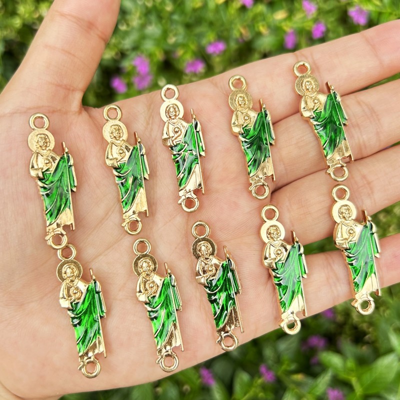 Women Juda Accessories - 10 adet yeşil aziz Jude bilezik