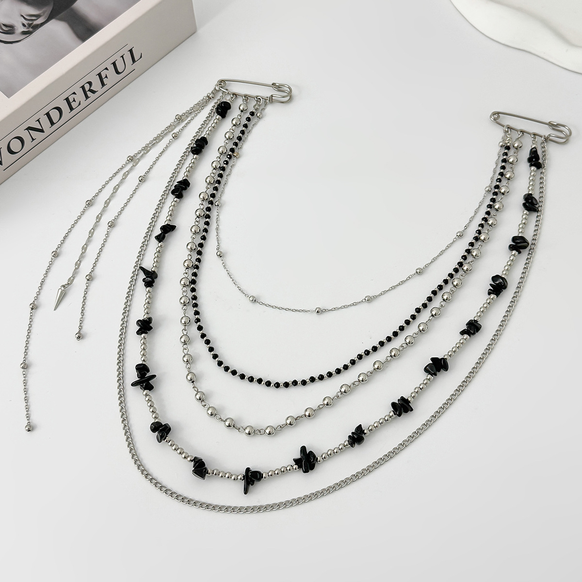 Punk Hip Hop Uzun Kristal Broş - Women Accessories Chain incelemesi ve fiyatı