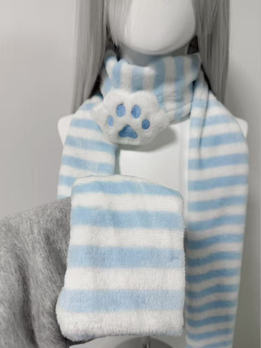 Kawaii Kniied Eşarp Kedi Pençe - Women'S Winter Accessories Set incelemesi ve fiyatı