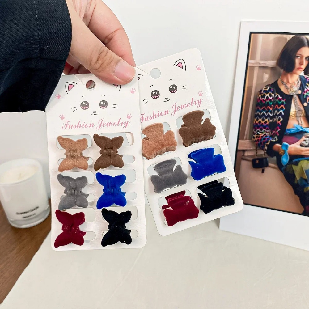 6 adet/paket Renkli Kelebek Mi - Women Accessories Bag incelemesi ve fiyatı