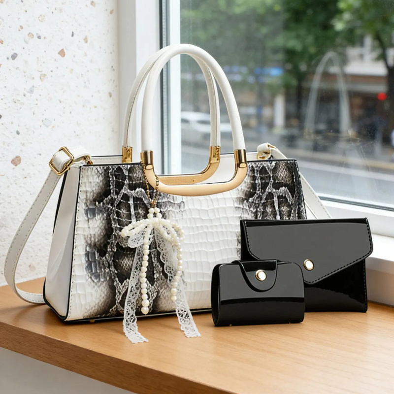 Kadın Çanta Seti, Timsah Desen - Women Accessories Bag incelemesi ve fiyatı