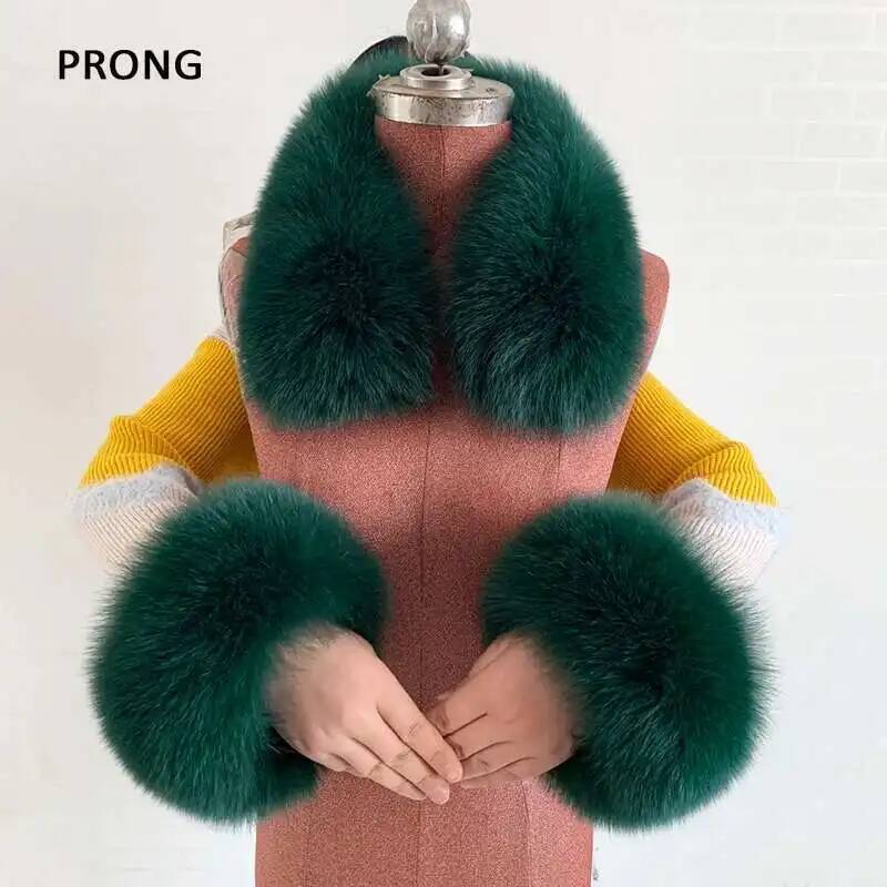 Kış gerçek kürk yaka ve manşet - Women'S Winter Accessories Set incelemesi ve fiyatı